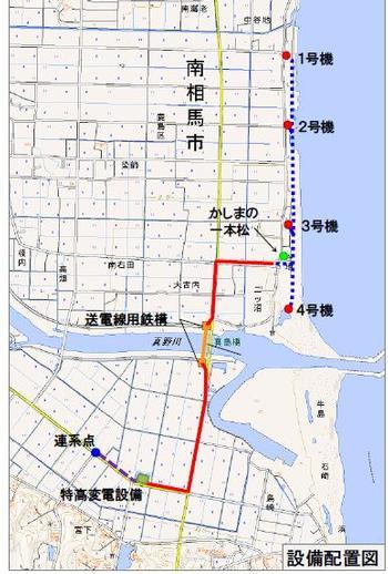 発電所設備の配置図イラスト