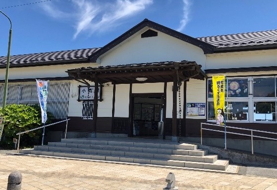 JR小高駅 のぼりの写真