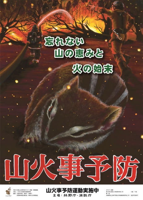 山火事予防ポスターの画像