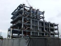 建設中の作業員休憩棟の写真