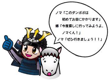 ノマ「このタンポポは初めてお目にかかります」郷「今度探しに行ってみようよ。ノマくん!」ノマ「ぜひ行きましょう!!」