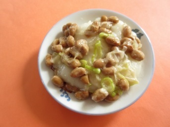 本物とレプリカの納豆餅の写真2