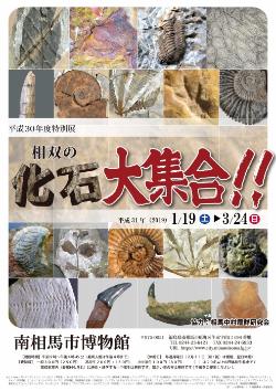 平成30年度特別展 「相双の化石大集合!」ポスター