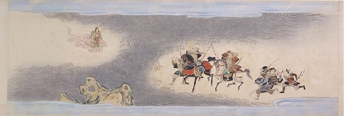 下総国千葉郷妙見寺大縁起絵巻 上巻 原本:相馬妙見歓喜寺蔵(非公開)福島県指定文化財 画像提供:千葉市立郷土博物館