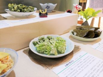 山菜の天ぷら、柏餅