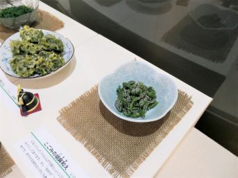 青ノリの天ぷら、コゴミの胡麻和え