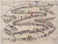 紙本著色 野馬追行列図の写真