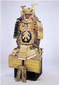 金箔押盛上本小礼緋威鹿角紺糸紋柄威二枚胴具足の写真