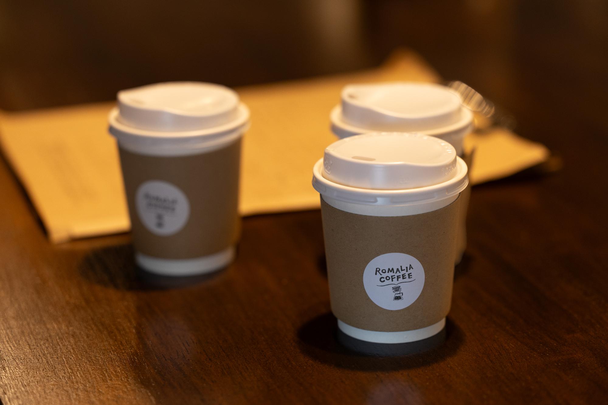 テイクアウトのコーヒー