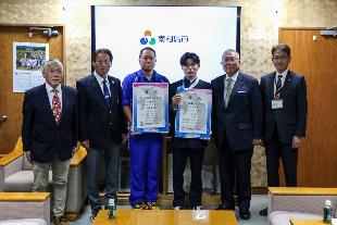 【令和7年10月10日】国民スポーツ大会入賞に係る市長表敬訪問