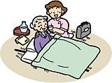 居宅療養を受けている高齢者助成と女性介護士の画像