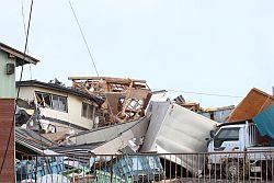 津波で全壊された家屋の写真