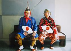 釣り竿を持った恵比寿・大黒舞の写真