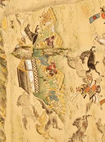 「野馬追大絵図」部分（南相馬市博物館蔵）