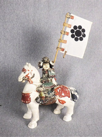 相馬駒焼 野馬追人形