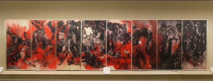 丸木美術館所蔵の『原爆の図 火』の複製画