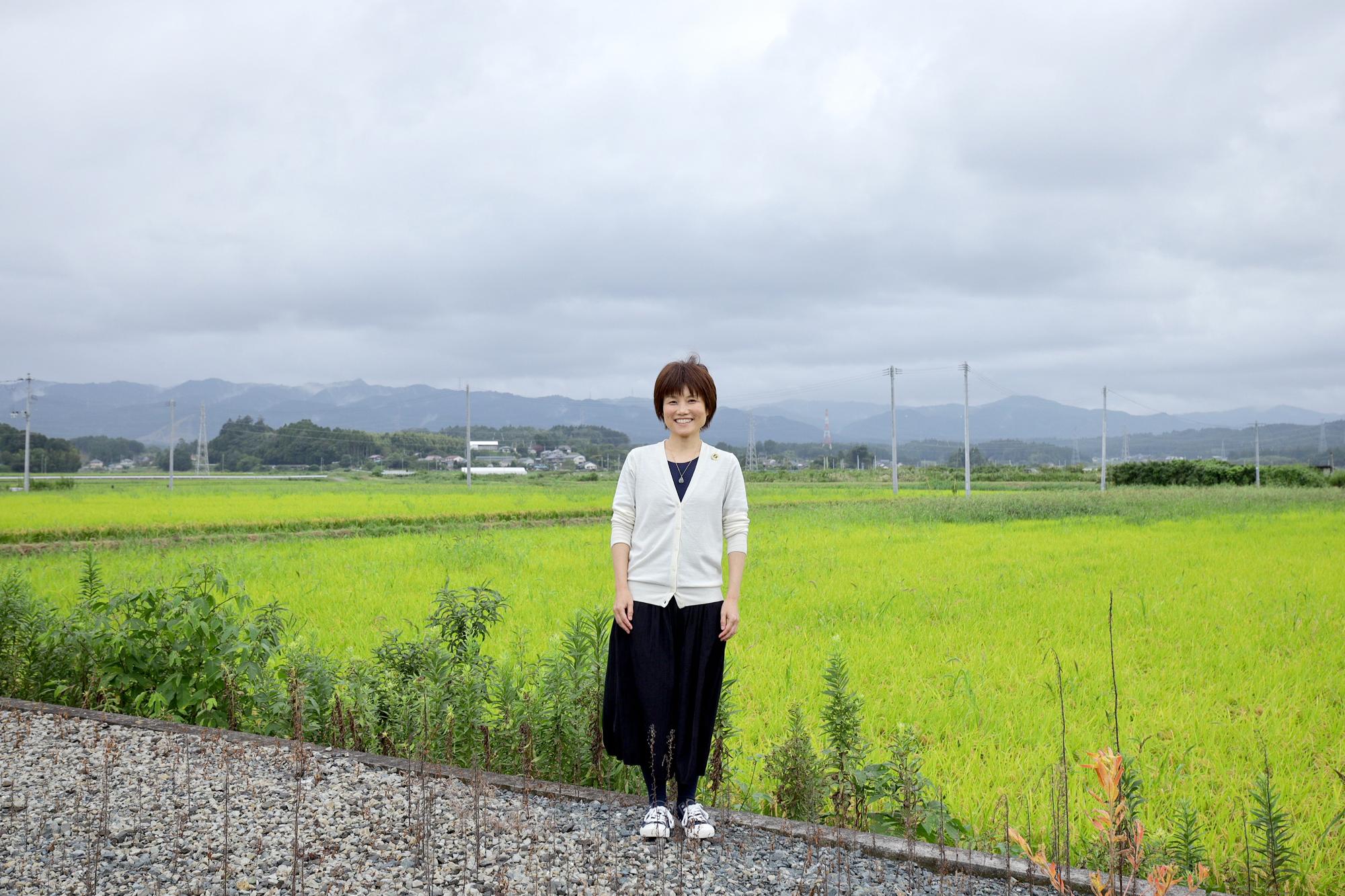 水谷さんの癒しスポット 家の前に広がる田んぼ